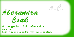 alexandra csak business card