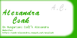 alexandra csak business card